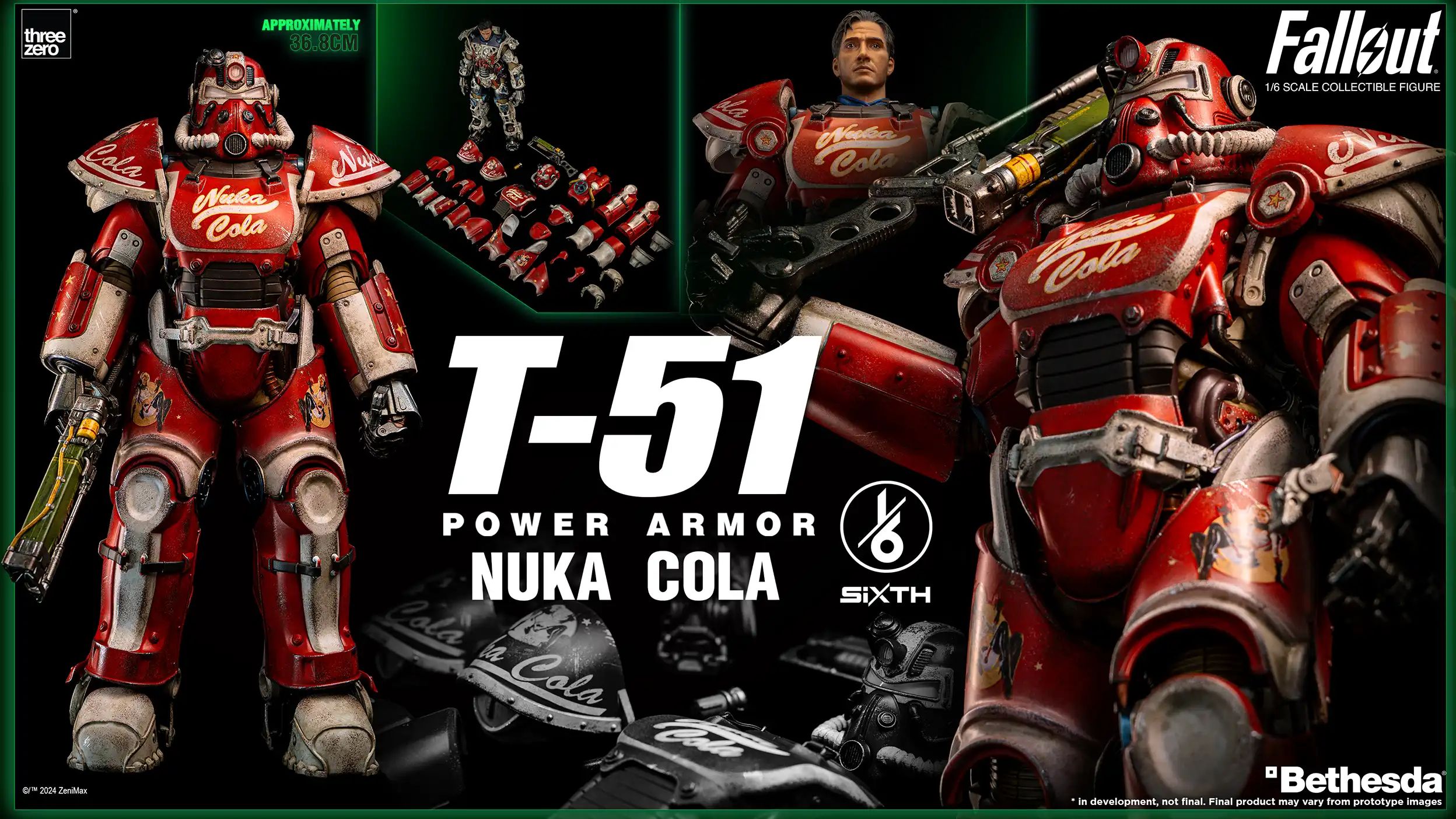 Fallout T 51 Nuka Cola Power Amor Da ThreeZero Itakon It