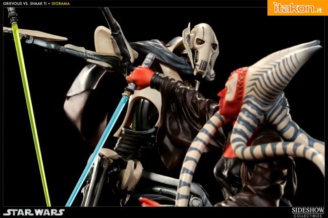 Sideshow: Hunt for the Jedi: Shaak Ti VS General Grievous Diorama - Info Preordini
