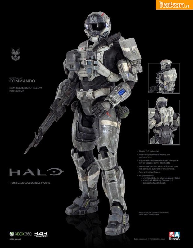 ThreeA Toys: Halo: S-A259 Commander Carter Spartan III e Spartan MKV Commando