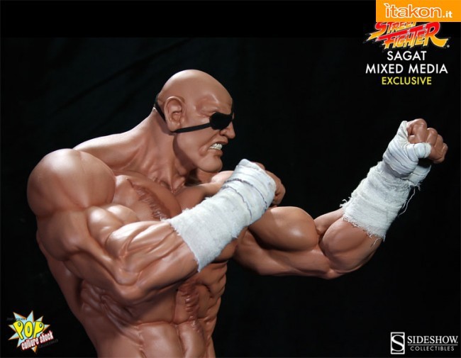 Pop Culture Shock: Street Fighter: Sagat 1:4 Mixed Media Statue- In Preordine