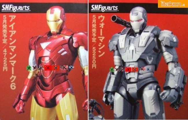 S.H. Figuarts di Iron Man Mark VI e War Machine - Svelati costi e date di uscita