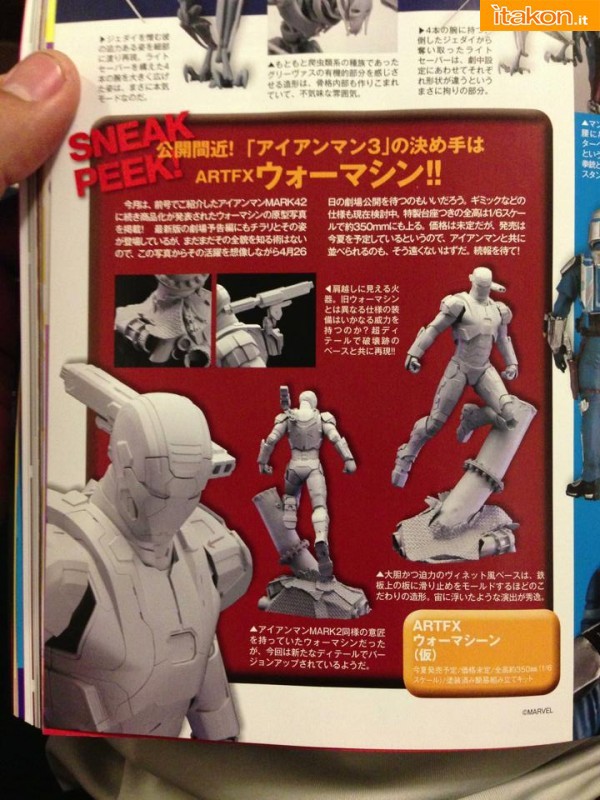 Kotobukiya: Scan di Iron Patriot ARTFX 1/6 statue