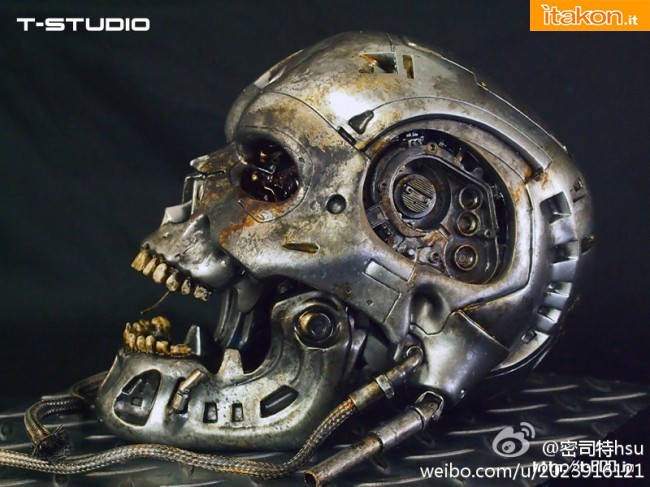 T-800 Endoskeleton Head Battle Damaged 1/1 di T-Studio - Anteprima
