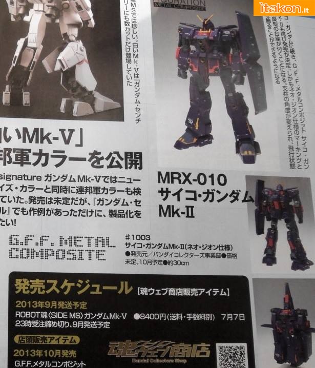Bandai: Pronta la ristampa del Gundam FIX MRX-010 Psyco MKII