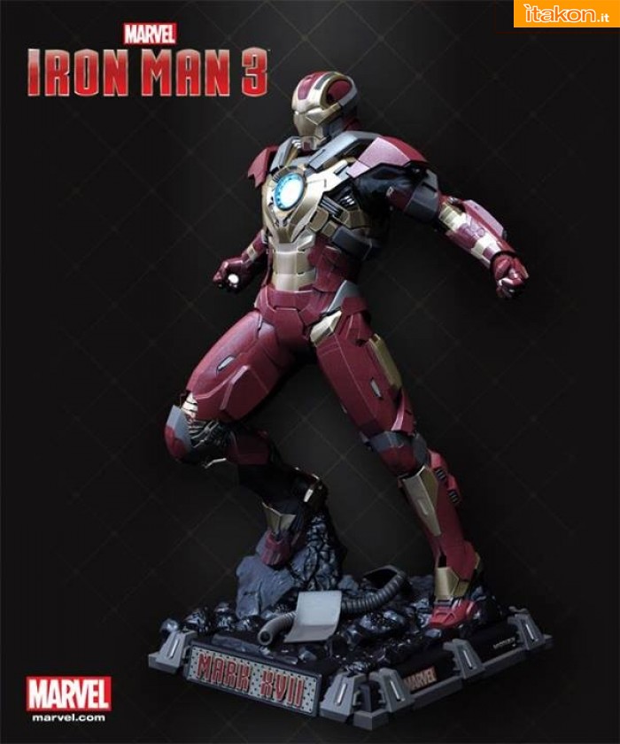 Iron Man 3: Iron Man Mark 17 scala 1/2 statue di Imaginarium Art