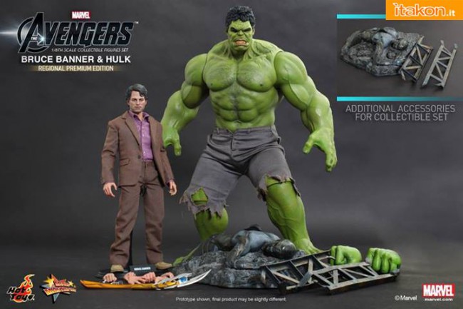 Hot Toys: Bruce Banner e Hulk Figures Set 02