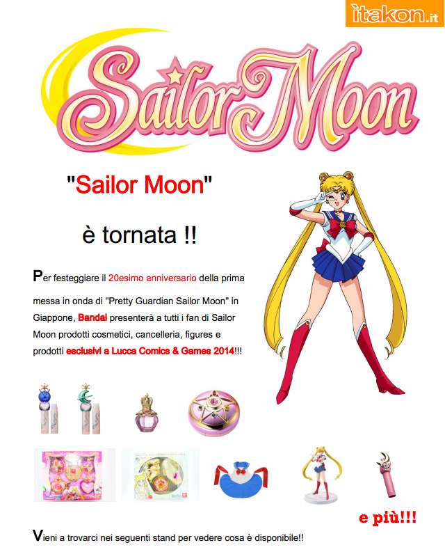 Sailor Moon: Bandai presenta nuovi gadget e figures a Lucca Comics