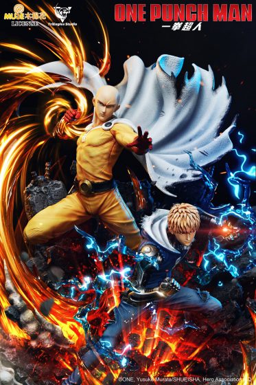 TriEagles Studio: una statua esplosiva con Saitama e Genos da “One Punch Man”  –