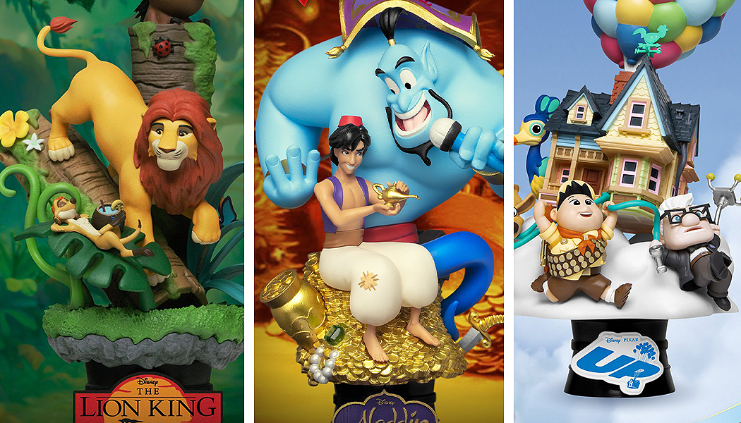 Beast Kingdom: i mini diorama di Aladdin, il Re Leone e Up! –