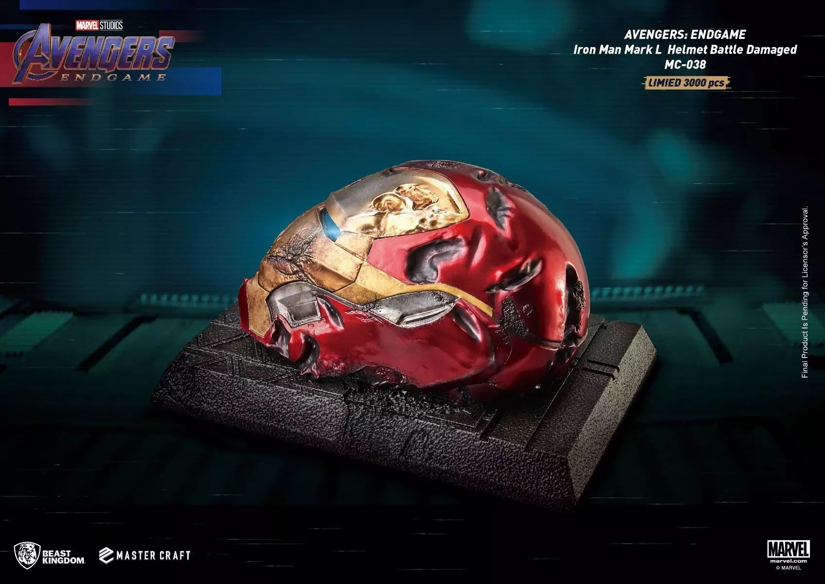 Beast-Kingdom: una replica dell'elmetto distrutto di Iron Man da